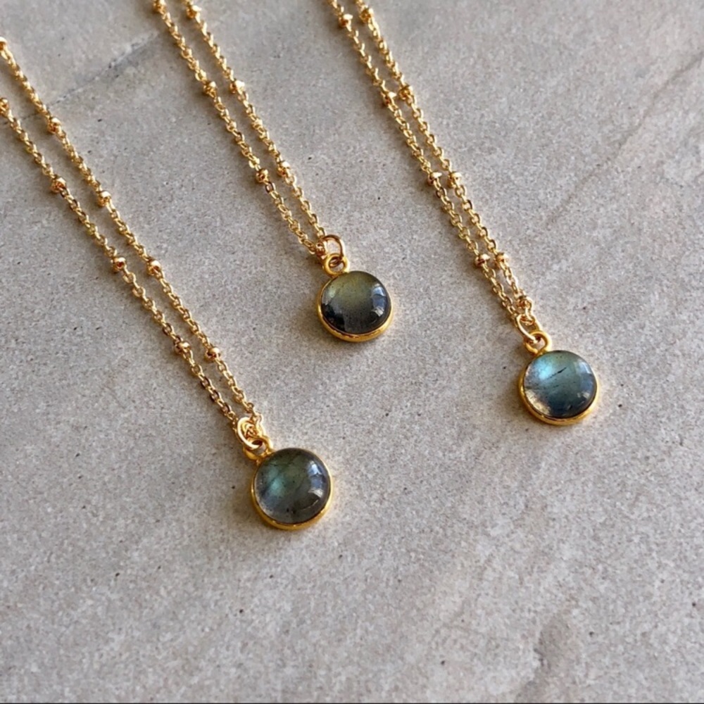 Labradorite Boho Choker Necklace - Picture 6 of 8